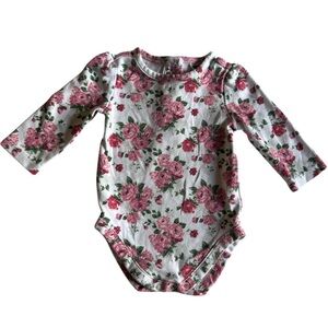 Janie and Jack Pink Floral Baby Girl Bodysuit size 0-3M